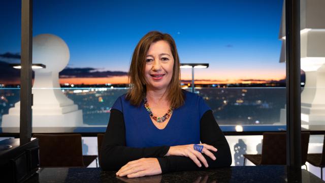 La presidenta de Baleares, Francina Armengol, fotografiada en Madrid la semana pasada, en su entrevista con El Español.