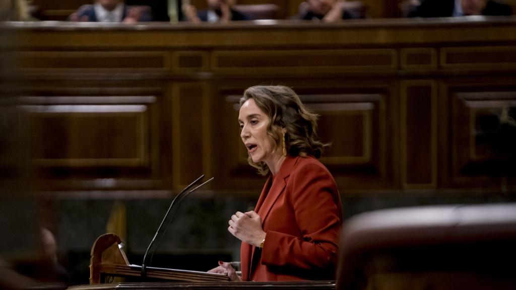 Cuca Gamarra, número dos del PP, este martes en la tribuna del Congreso.