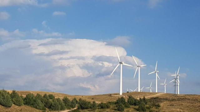 Un parque eólico en la España Vaciada.