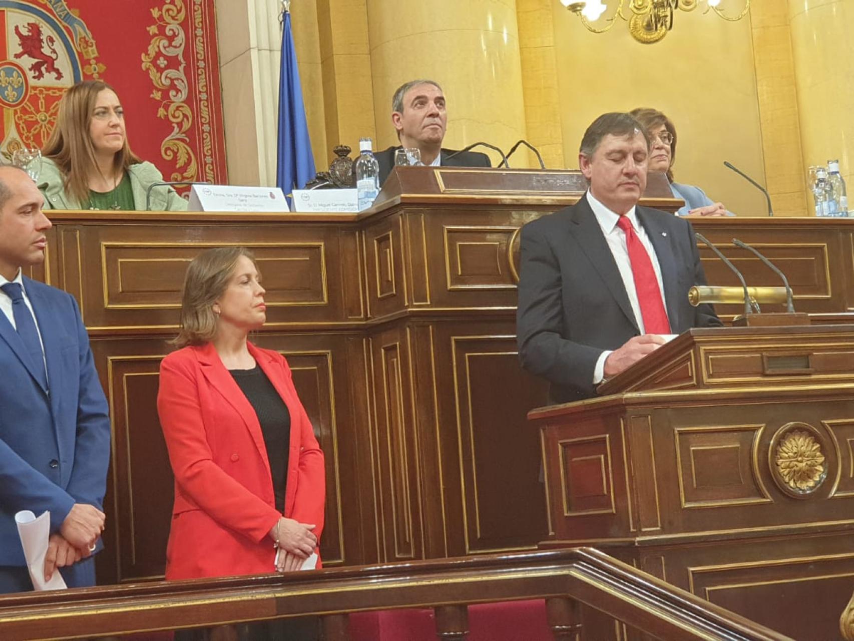 Imagen del acto de conmemoración del 1.500 aniversario del Fuero de Brañosera, este martes en el Senado.