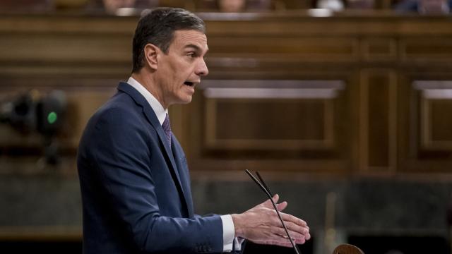 El presidente del Gobierno, Pedro Sánchez, este martes en el Congreso de los Diputados.