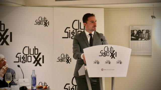 El secretario general de los socialistas madrileños en un desayuno este martes, 24 de enero.