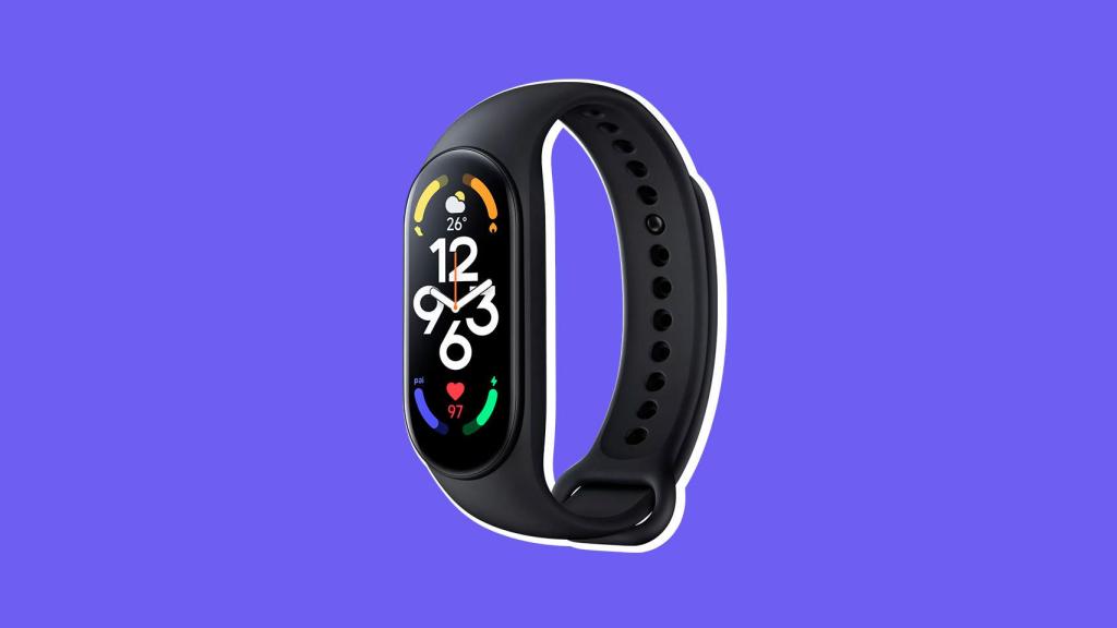 Fotomontaje con la Smart Band 7 de Xiaomi.