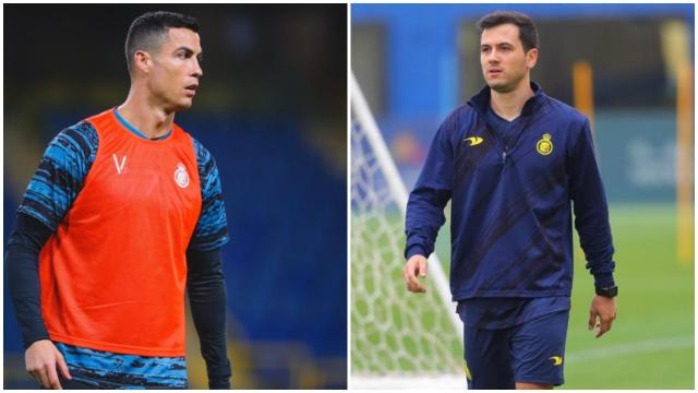 Cristiano Ronaldo y David Garrido, fisioterapeuta y readaptador del Al-Nassr.