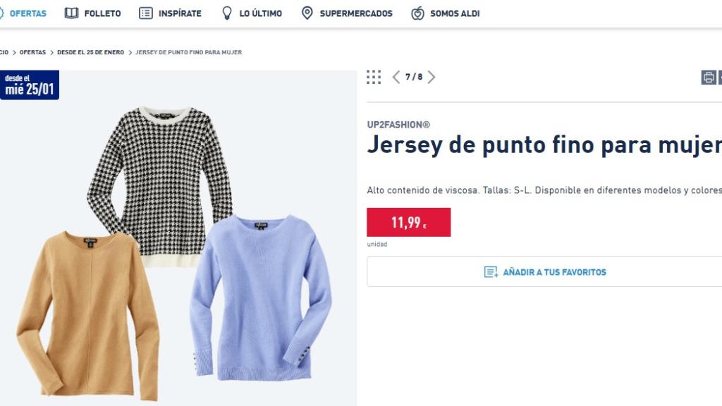 Jersey de punto fino.
