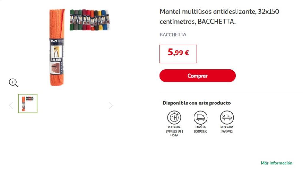Mantel antideslizante.
