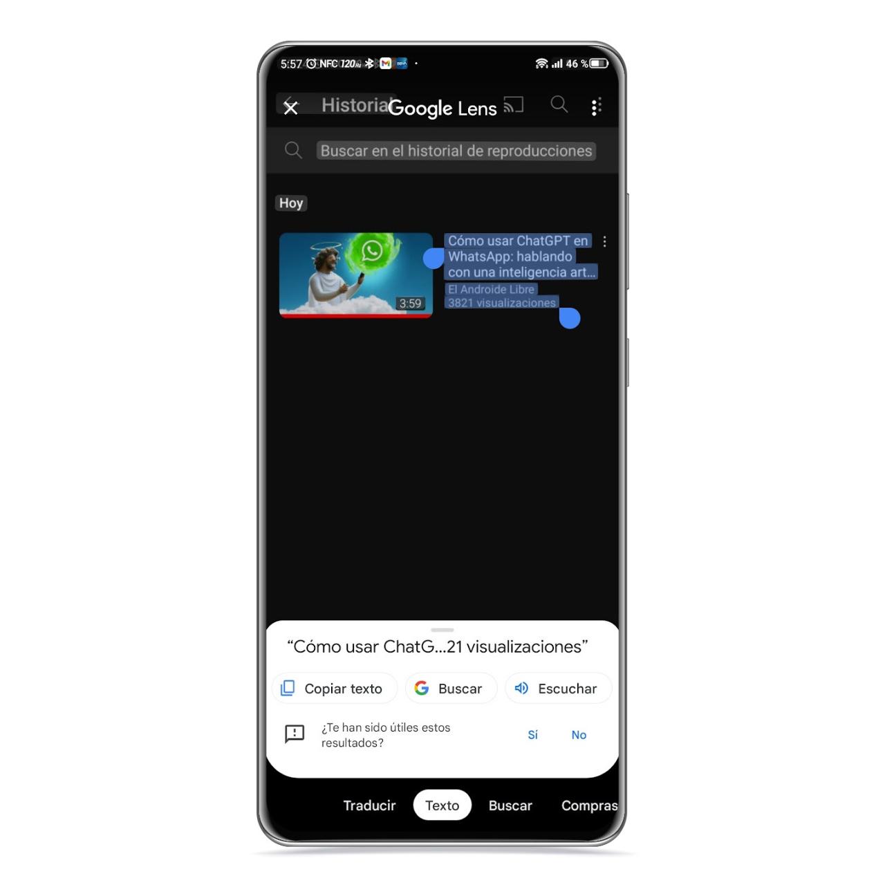 Integración de Google Lens con Google Fotos