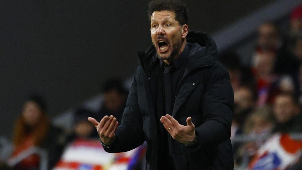 Simeone durante uno de los partidos del Atlético.