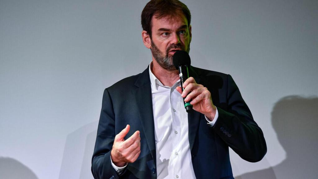Bruno Martini, exjugador de balonmano francés, durante un acto