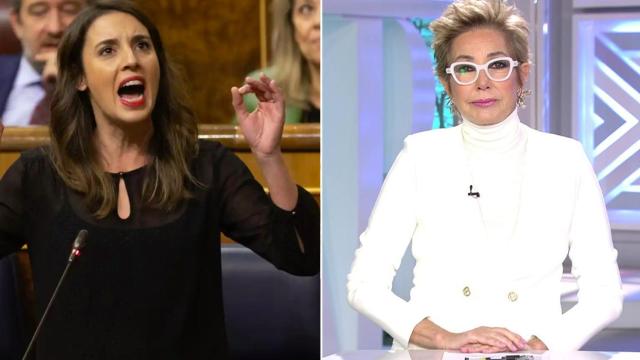 Irene Montero y Ana Rosa en un fotomontaje.
