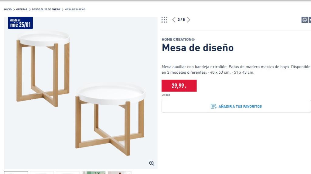 Mesa auxiliar.