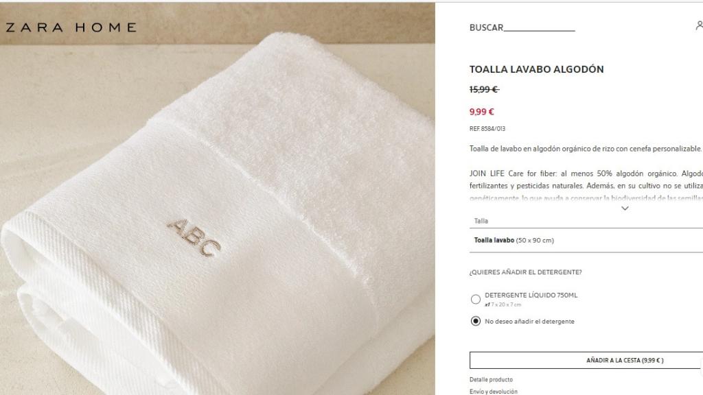 Toalla lavabo.