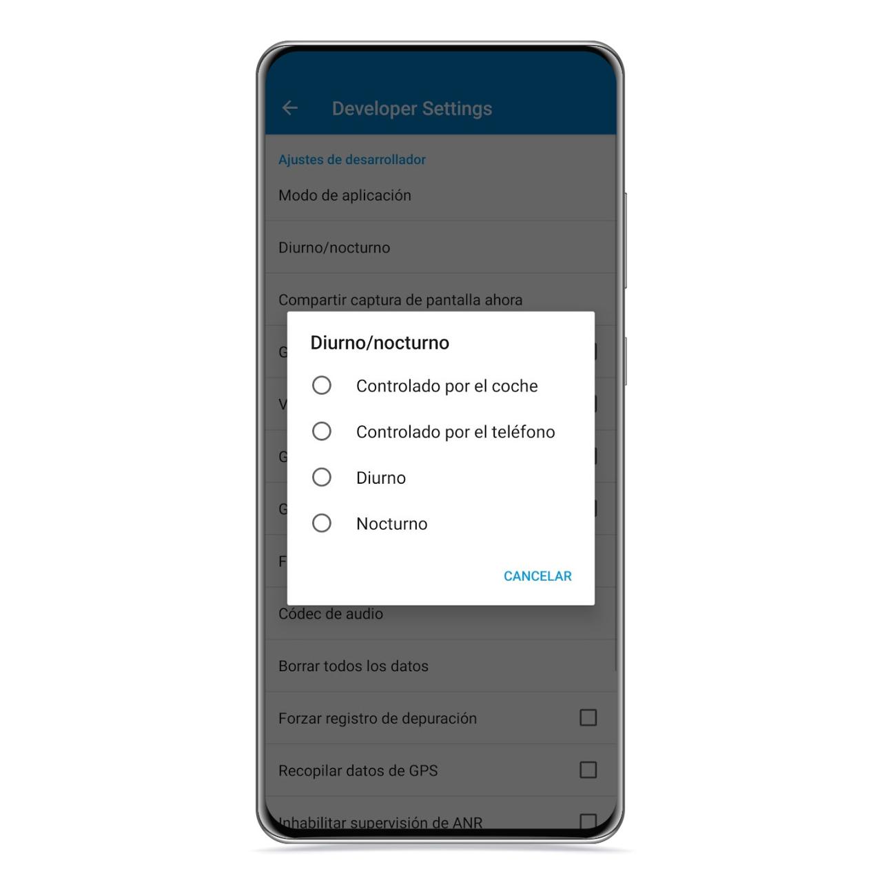 Modo noche en Android Auto