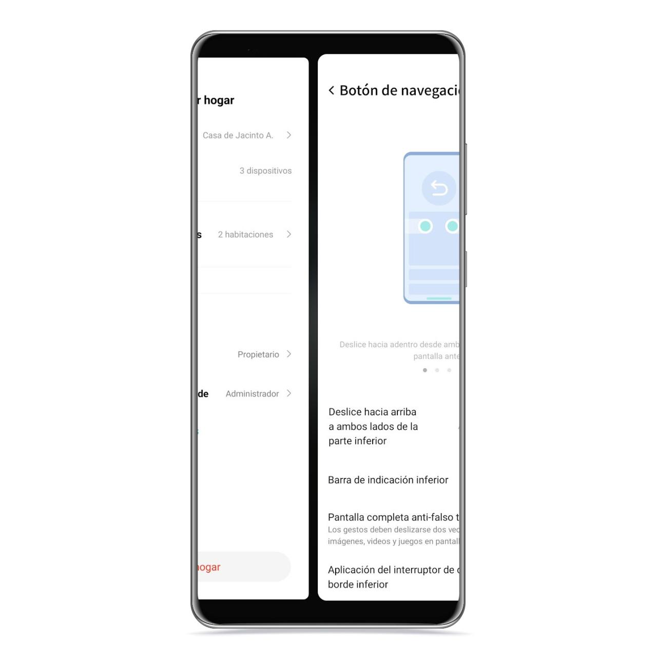 Cambio de una app a otra