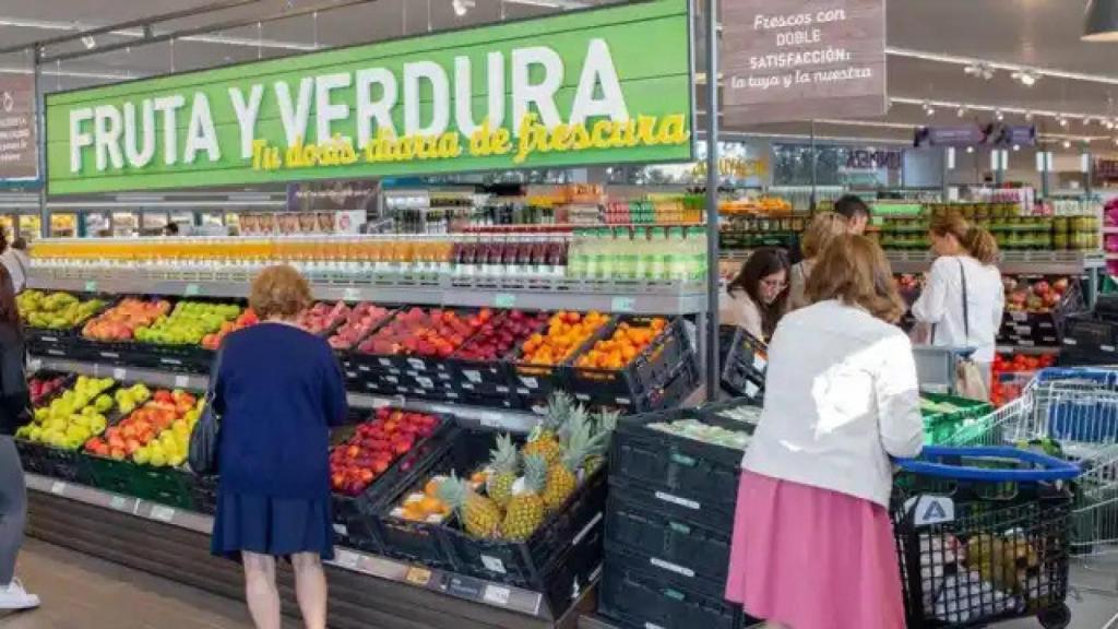 Mostrador de verduras.