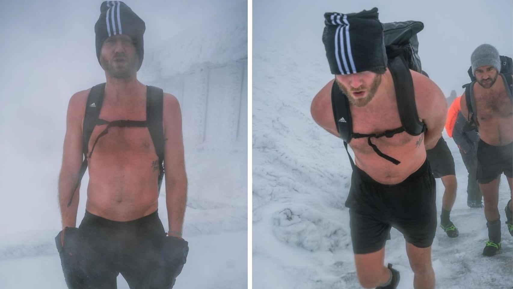 Schürrle, en uno de sus desafíos extremos en el hielo.