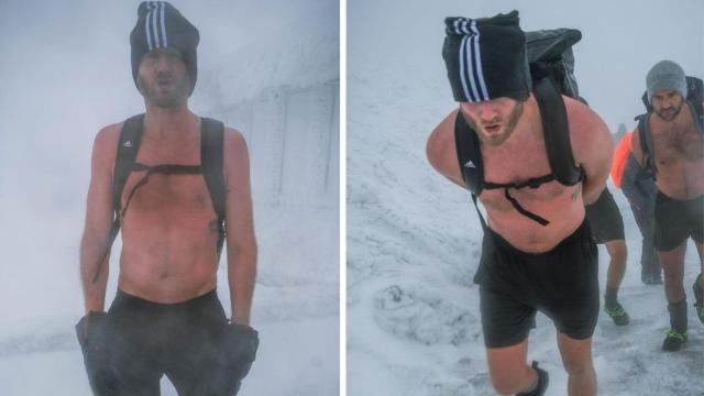 Schürrle, en uno de sus desafíos extremos en el hielo.