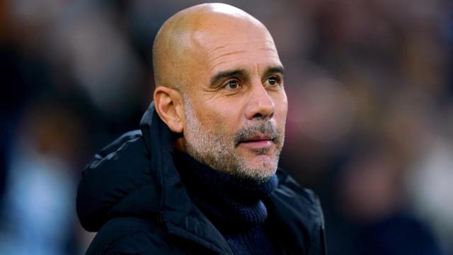 Pep Guardiola, en un partido del Manchester City de la temporada 2022/2023