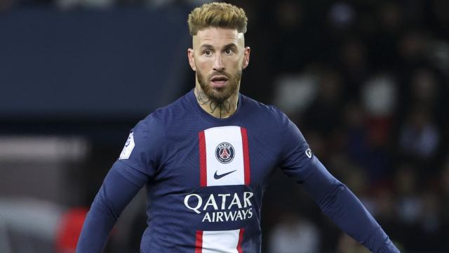 Sergio Ramos, en un partido del PSG de la temporada 2022/2023