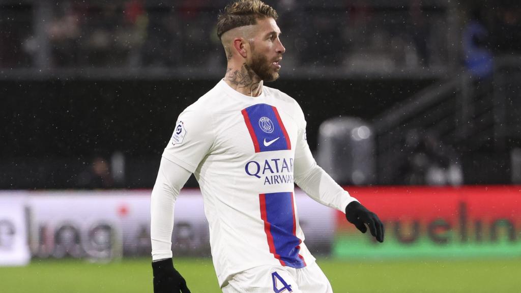 Sergio Ramos, en un partido del PSG de la temporada 2022/2023