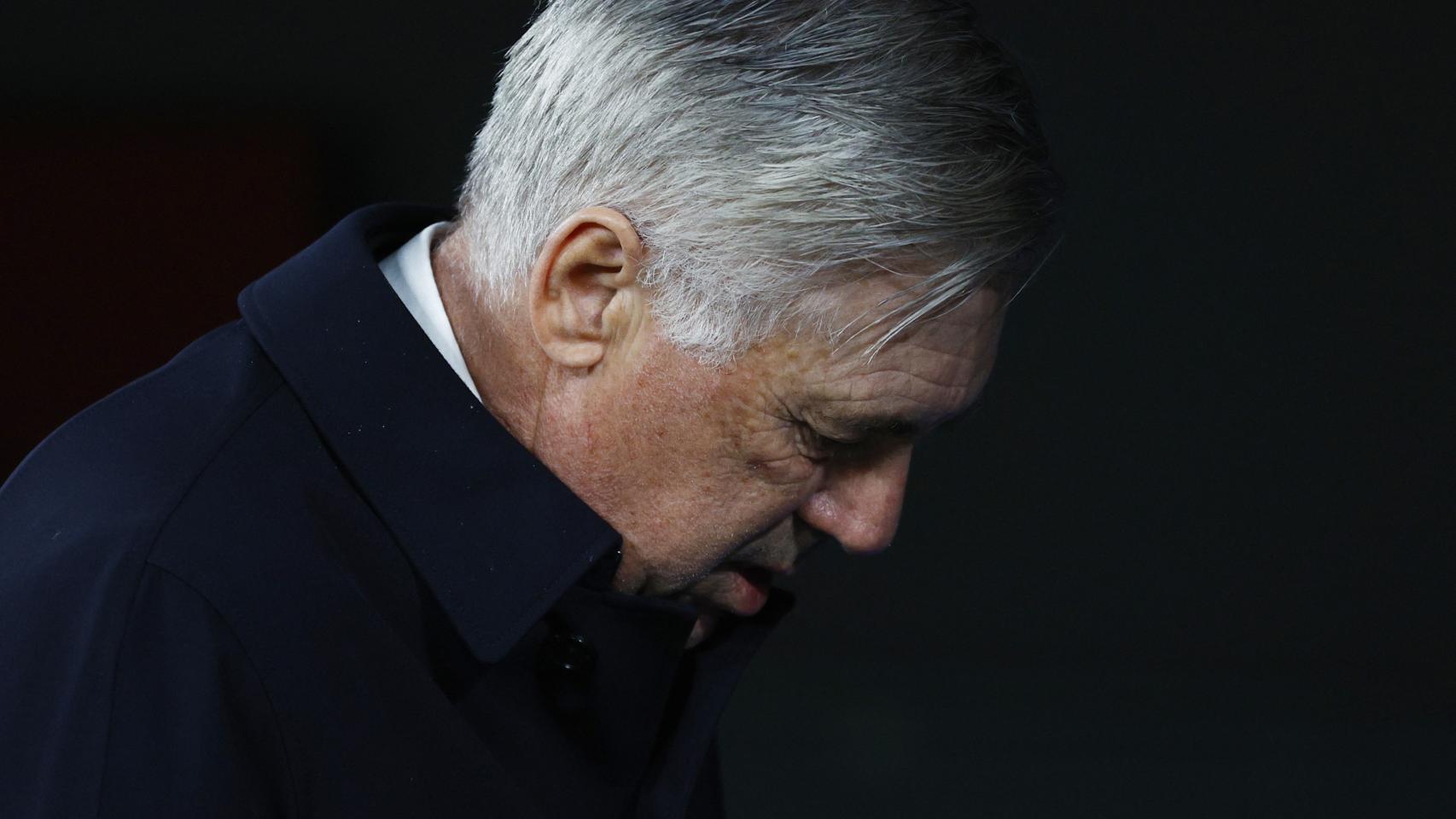 Carlo Ancelotti, en un partido del Real Madrid de la temporada 2022/2023