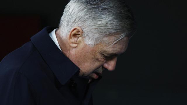 Carlo Ancelotti, en un partido del Real Madrid de la temporada 2022/2023