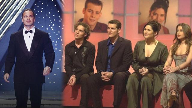 Bertín Osborne en 'Lluvia de estrellas' y concursantes de ‘Operación Triunfo 1’