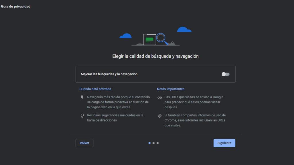 Guia de privacidad en Chrome
