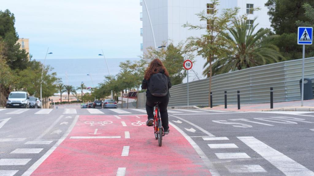 Imagen de un carril bici.
