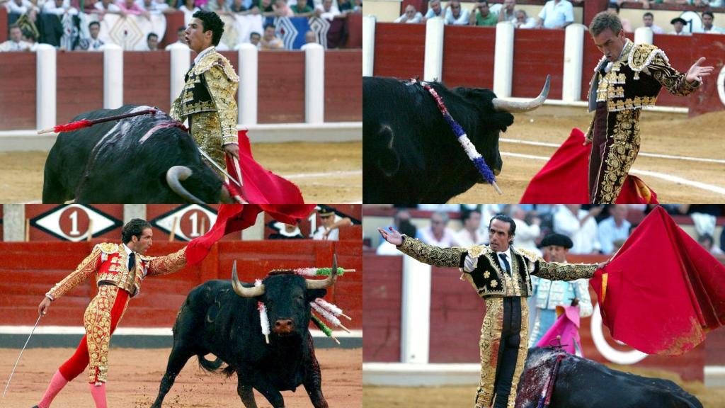 Los toreros Morenito de Aranda, Manolo Sánchez, Álvaro de la Calle y David Luguillano