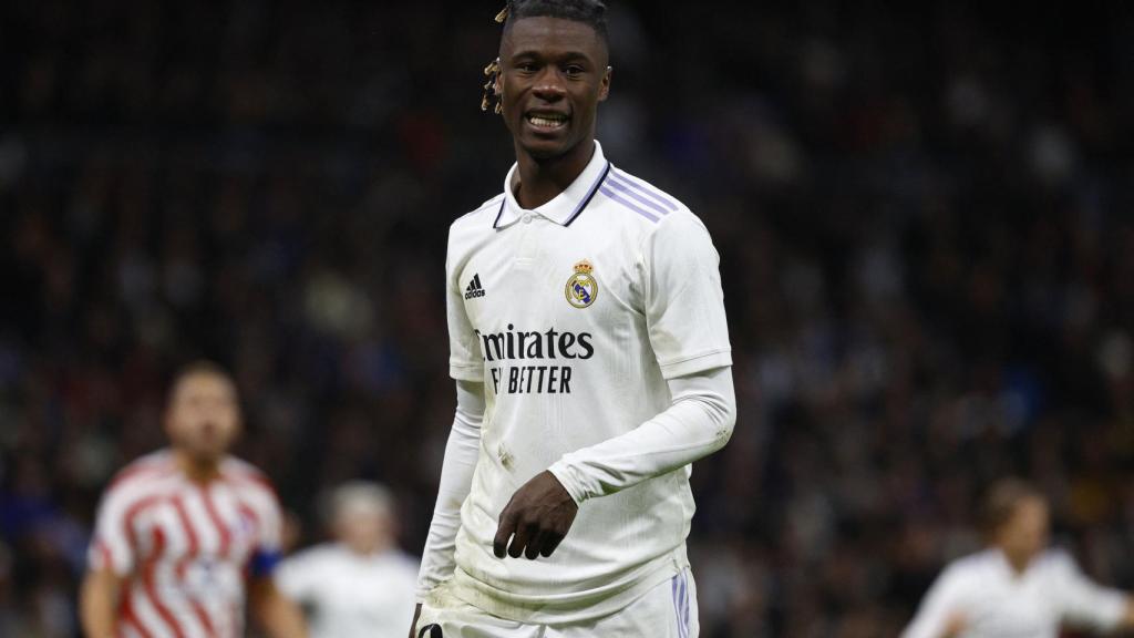 Eduardo Camavinga, durante El Derbi de Copa del Rey contra el Atlético de Madrid