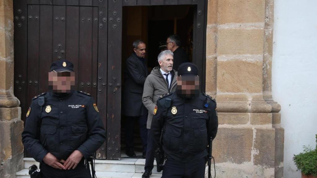 El ministro de Interior, Fernando Grande-Marlaska, este jueves en Algeciras.