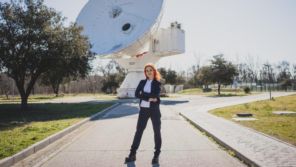 Retrato de Sara García en las instalaciones de la ESA en Madrid.