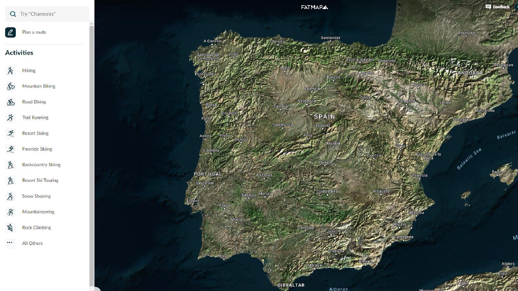 FATMAP en versión de escritorio