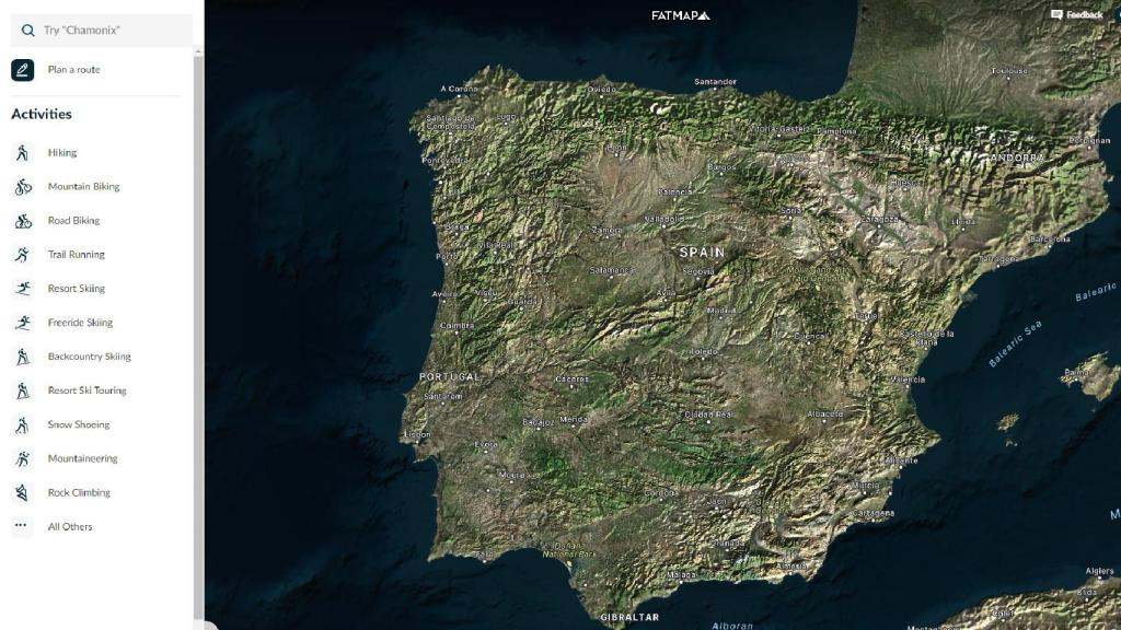 FATMAP en versión de escritorio