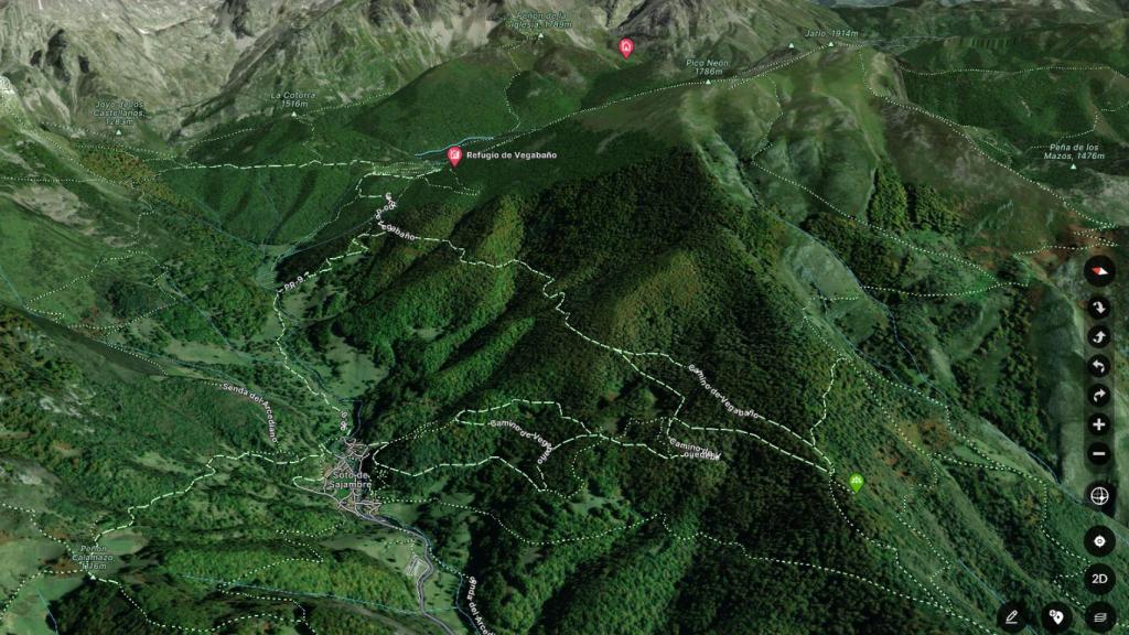 Mapa 3D de Fatmap en versión de escritorio