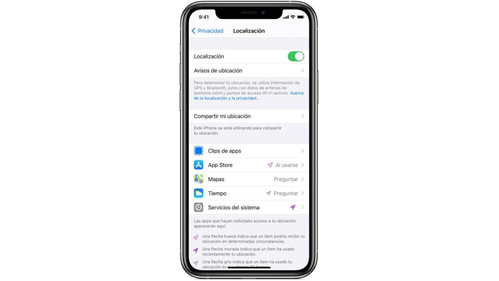 Localización de iPhone