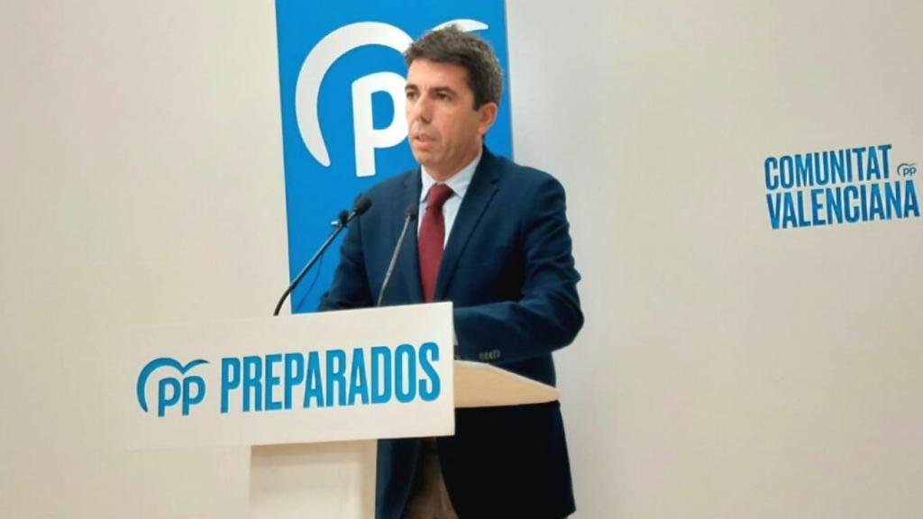 El presidente del PPCV, Carlos Mazón.
