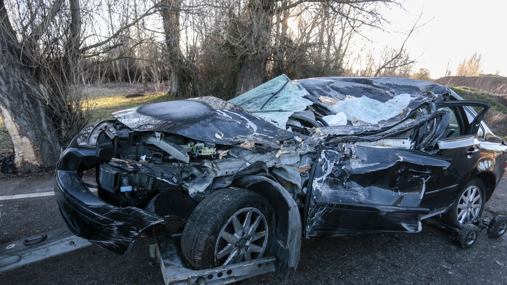 Estado en el que ha quedado el coche accidentado