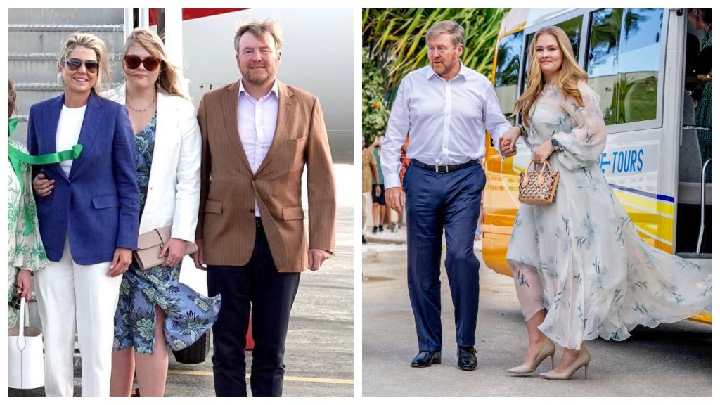 Amalia de Holanda se ha apoyado en sus padres en su primer viaje oficial.