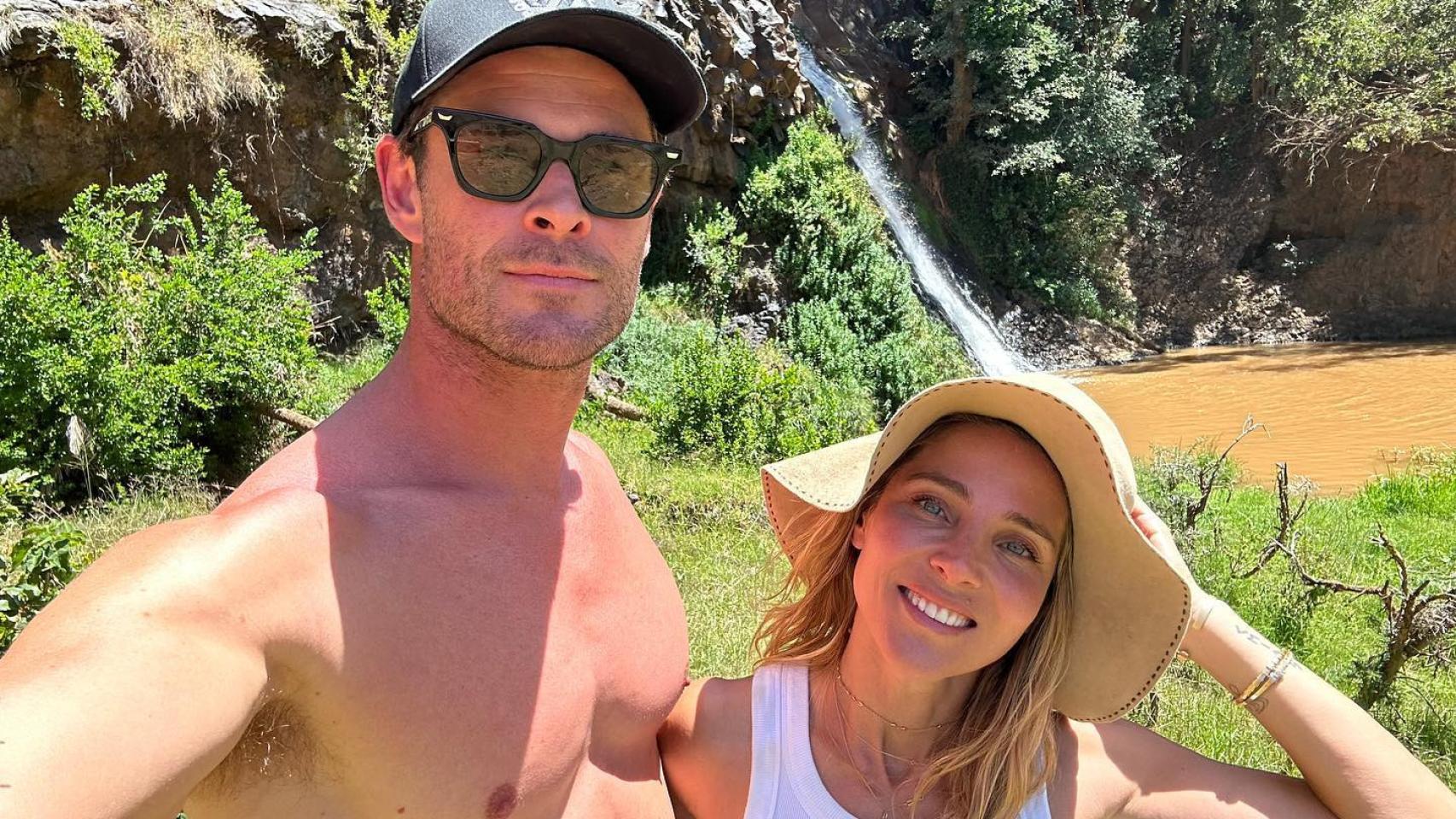 Chris Hemsworth y Elsa Pataky en una imagen de sus redes sociales.