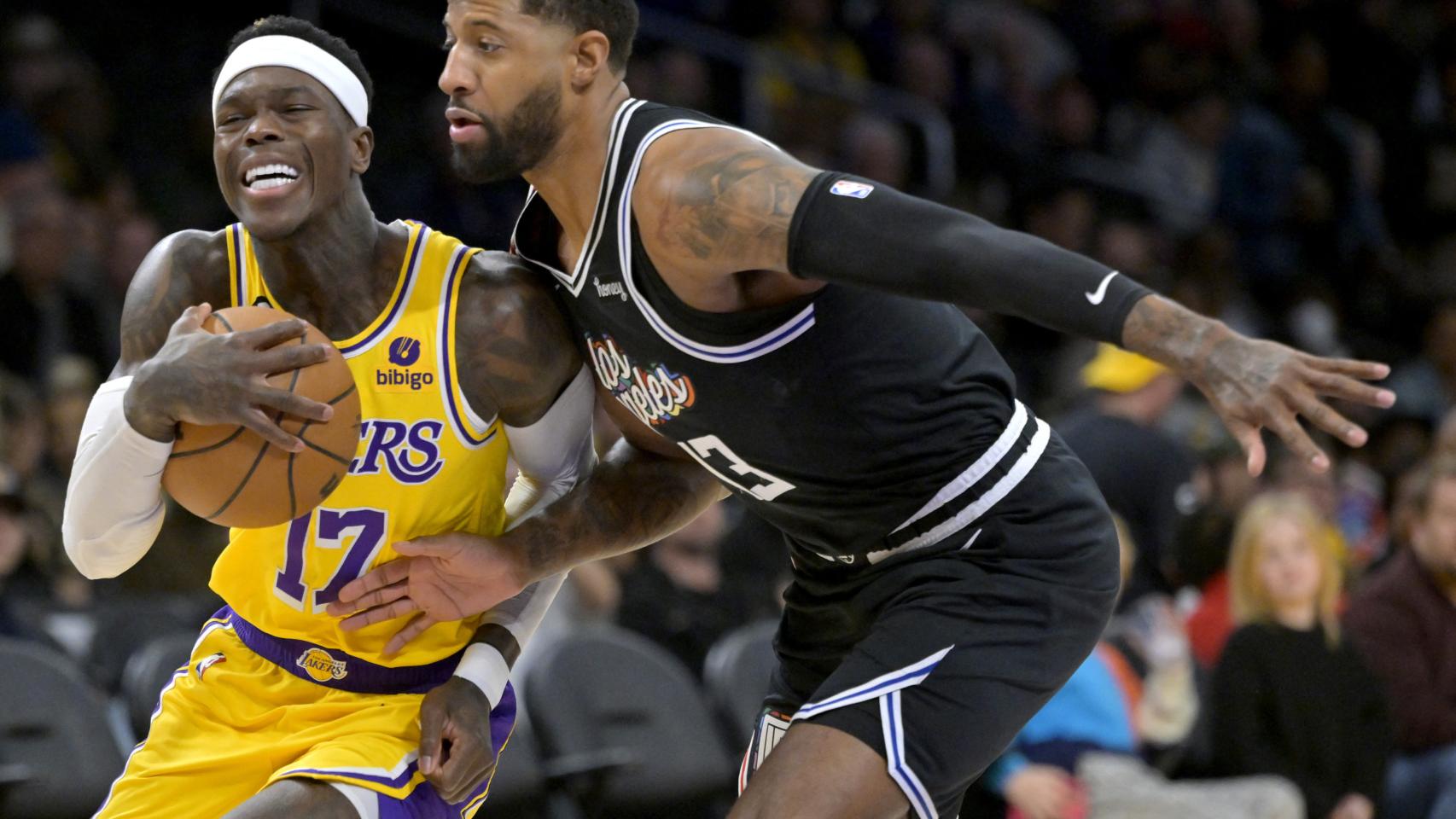 Schroder en un partido de los Lakers.