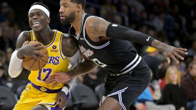 Schroder en un partido de los Lakers.