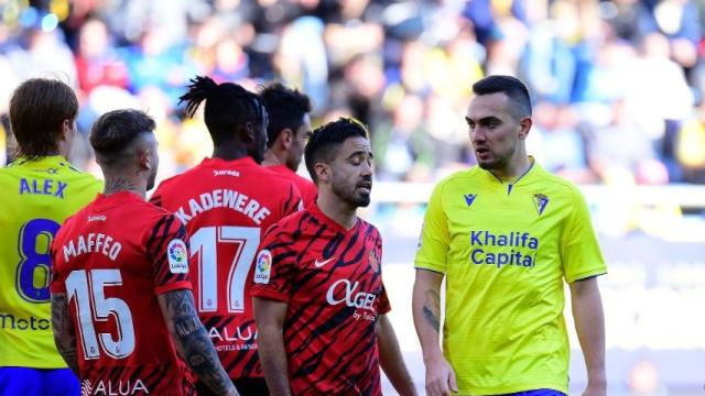 Escalante en su debut en el Cádiz - Mallorca.
