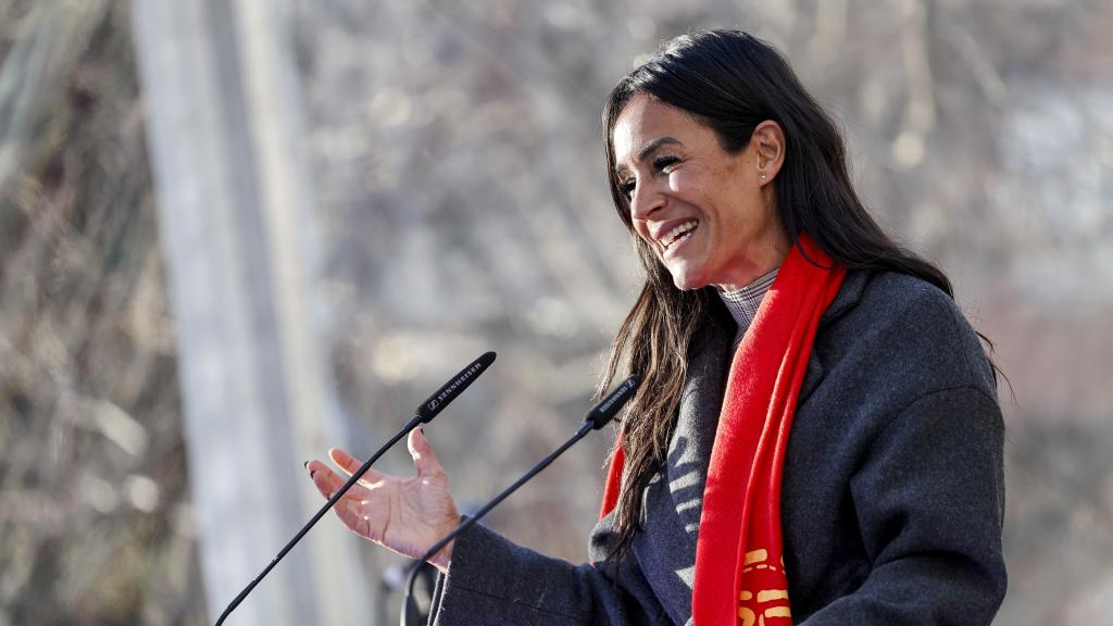Begoña Villacís, en un acto este viernes en Madrid.