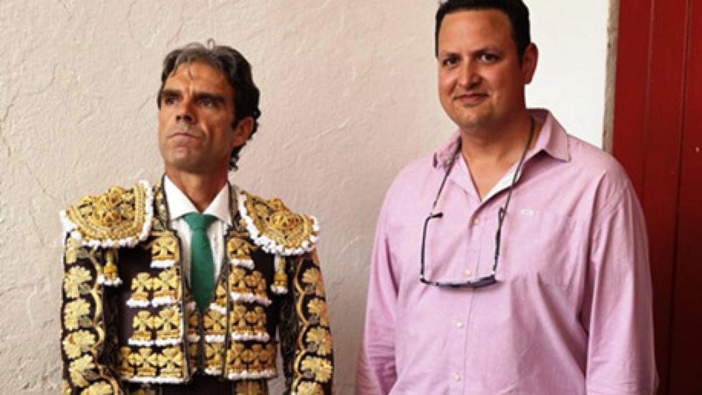 Con José Tomás en la plaza de toros de Jaén (cedida)