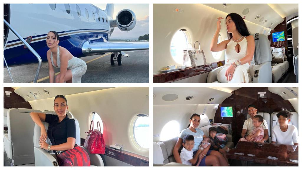 Georgina Rodríguez ha compartido muchas imágenes en la aeronave.