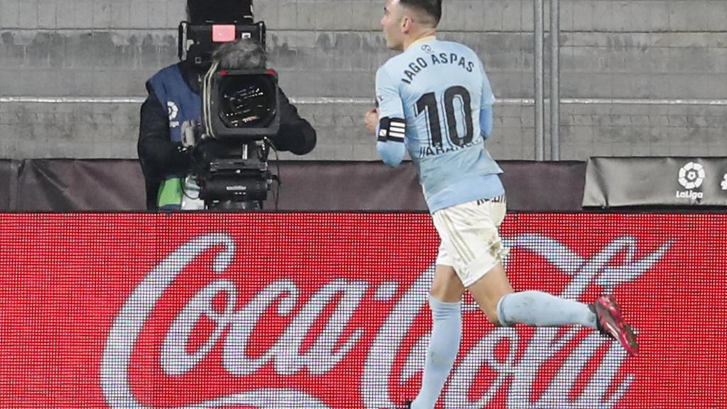 Iago Aspas celebra un gol contra el Athletic