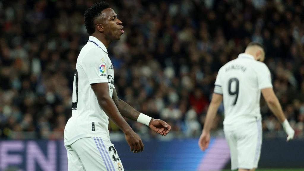 Vinicius se lamenta tras una ocasión fallada