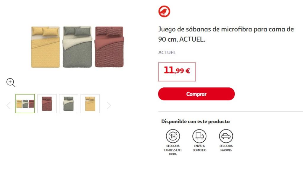 Juego de sábanas.